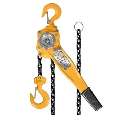 YELLOW JACKET 3/4 Ton Manual Lever Chain Hoist, G80 Galvanized Carbon Steel wit