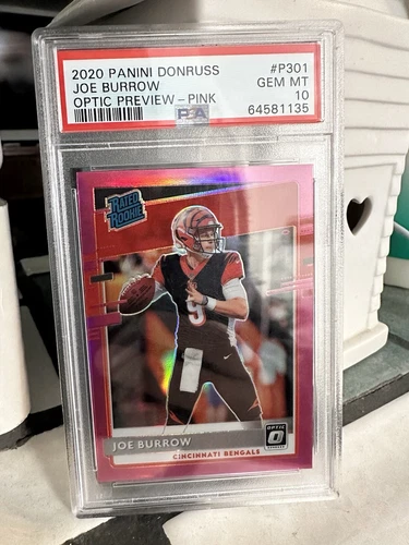 2020 Panini Donruss - Rated Rookie Optic Preview Pink Prizm #P-301 Joe Burrow 