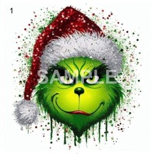 Grinch Acrylic Round Christmas Ornament choice of 1