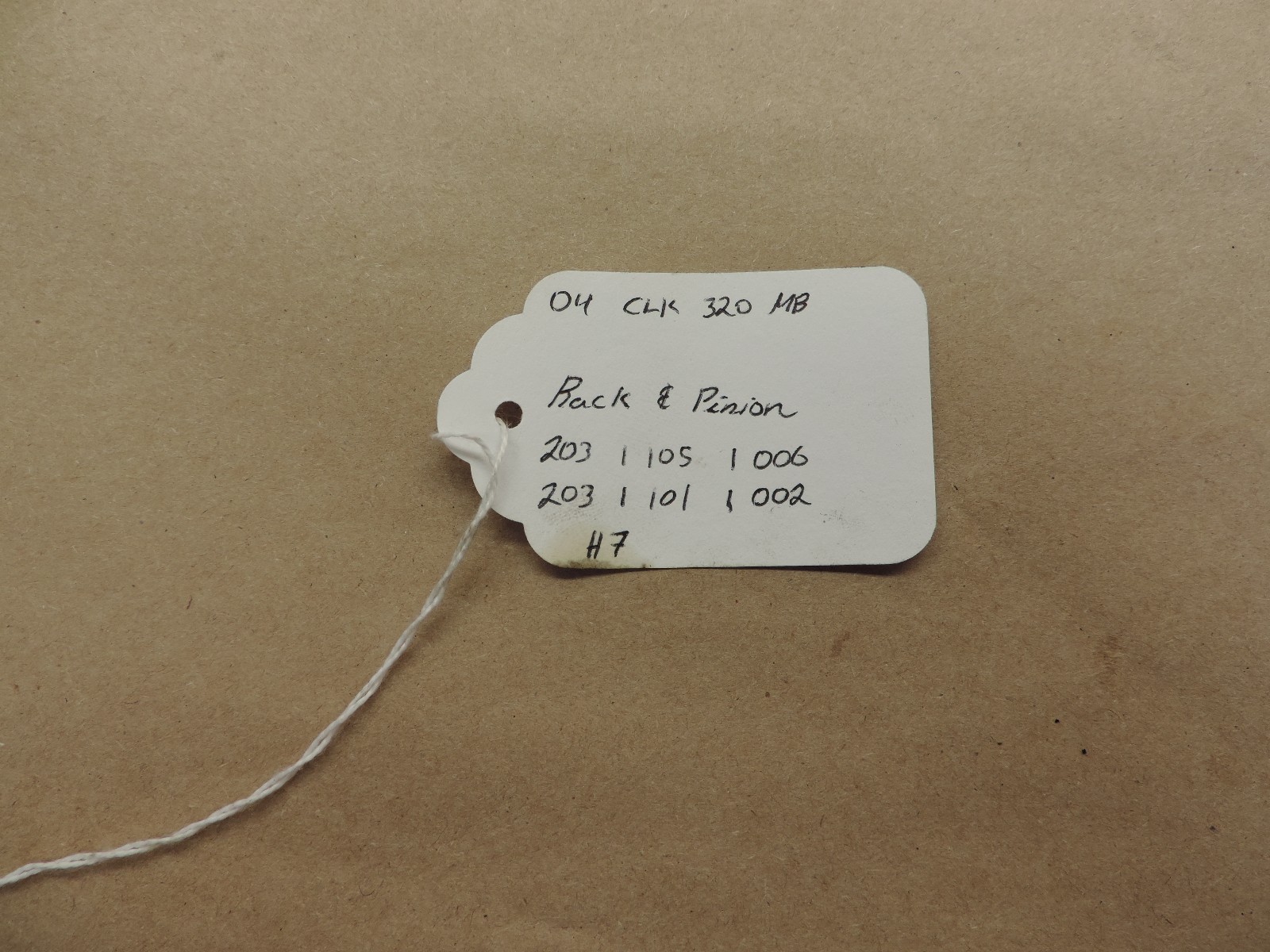 OEM Mercedes 0308 W209 CLK320 500 Power Steering Rack and Pinion (H7