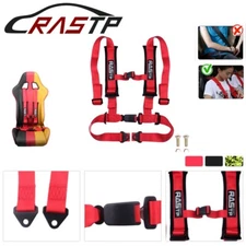 4 Point Harness Racing Seat Belt 2" Padding Buckle CanAm X3 YXZ ATV UTV