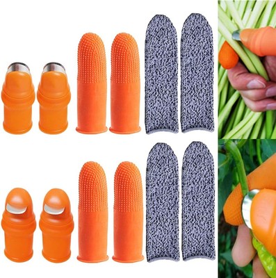 12er-pack Silikon Daumenmesser Anti-schnitt Fingerschutz Garten Obstpflücker