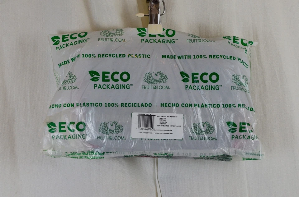 PACK de 4 calzoncillos boxer Fruit of the Loom para mujer con elástico rosa/gris talla 8 Foto 3 de 3