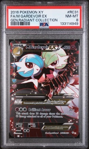 2016 POKEMON M GARDEVOIR EX - Generations Radiant Collection RC31 - PSA 8