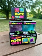   12x NeeDoh Nice Cube Super Solid Squish With Display Case - Nee Doh Squishies