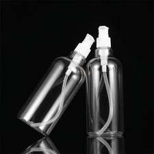 3PCS 500 ml Transparent Refillable Dispenser Bottles with White Pump Head