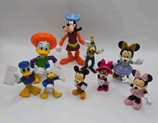 Mixed Lot Disney PVC Figures Mickey Minnie Donald Duck Goofy Toys Cake Toppers