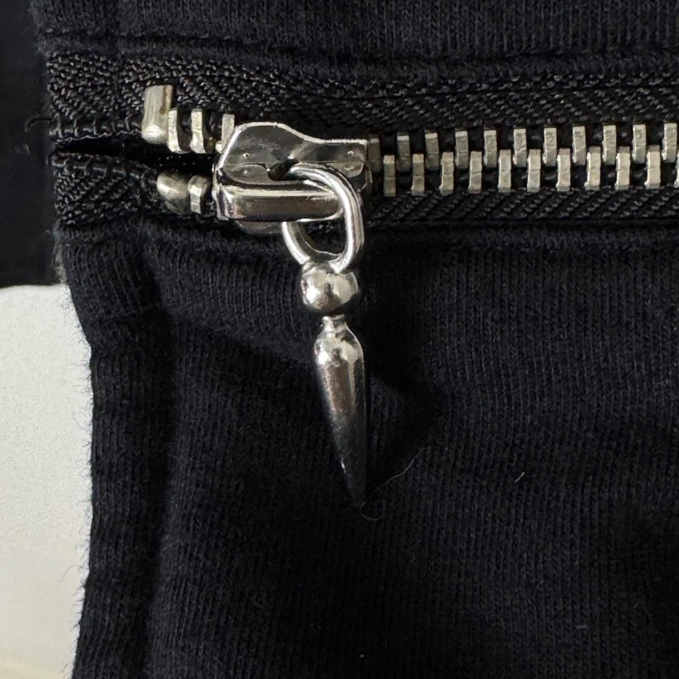 Rock & Republic Black Jacket Open Front Cardigan Top Zipper Pockets Women's XS - Image 3 of 4