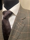 NWOT HAGGAR Check Plaid Wool Sport Coat Blazer Jacket  Brown Men 50R — photo 3