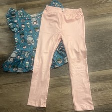 Pete  Lucy Size 5 Girls 2pc New NWT Hippos Donut Elastic Pants Soft