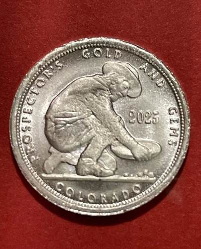 1.4 Grams, Solid Silver, Rare, Prospector Round! Fine .999 Pure Silver!