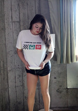 Vintage F1 BENETTON ALFA ROMEO T Shirt White Medium F1 Racing *READ