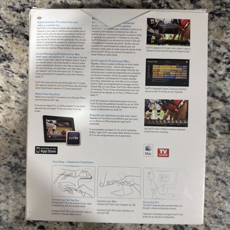 Elegato eye TV HD High definition Video Recorder. Never used, open box. For Mac - Image 3 of 4