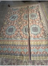 2 Greenland Home  Curtains Panels Lined Light Weight Multi Color Geometric Tab