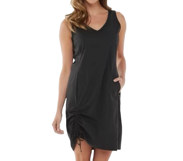 NEW Columbia Women's M Black V-Neck Sleeveless Active Fit Dress Omni-Shade G1642