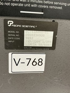 Pacific Scientific SC753A001-01 SC750 Servo Motor Drive Controller V-768S