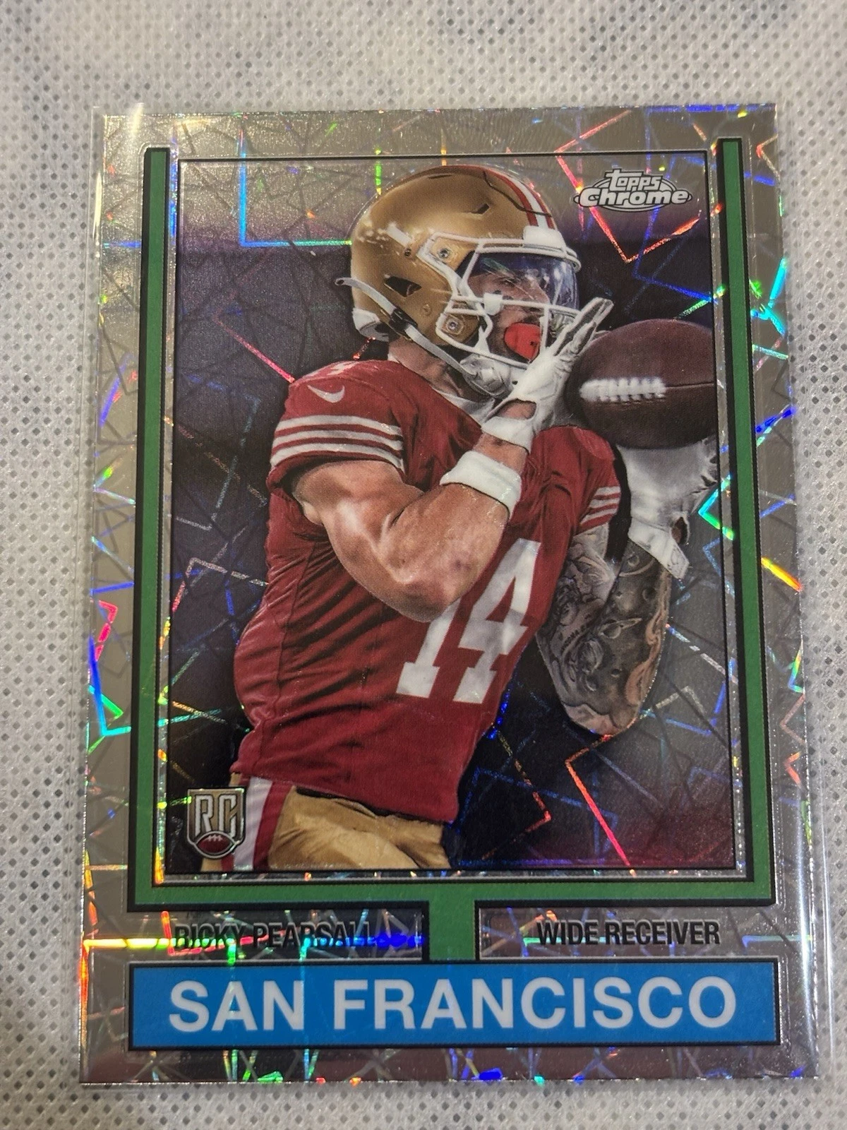 Ricky Pearsall Topps Chrome 1974 Topps Football #74TF11 Lazer Refractor
