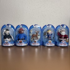 NEW Rudolph the Red-Nosed Reindeer Poseable Figures Lot of 5 Santa Rudolph
