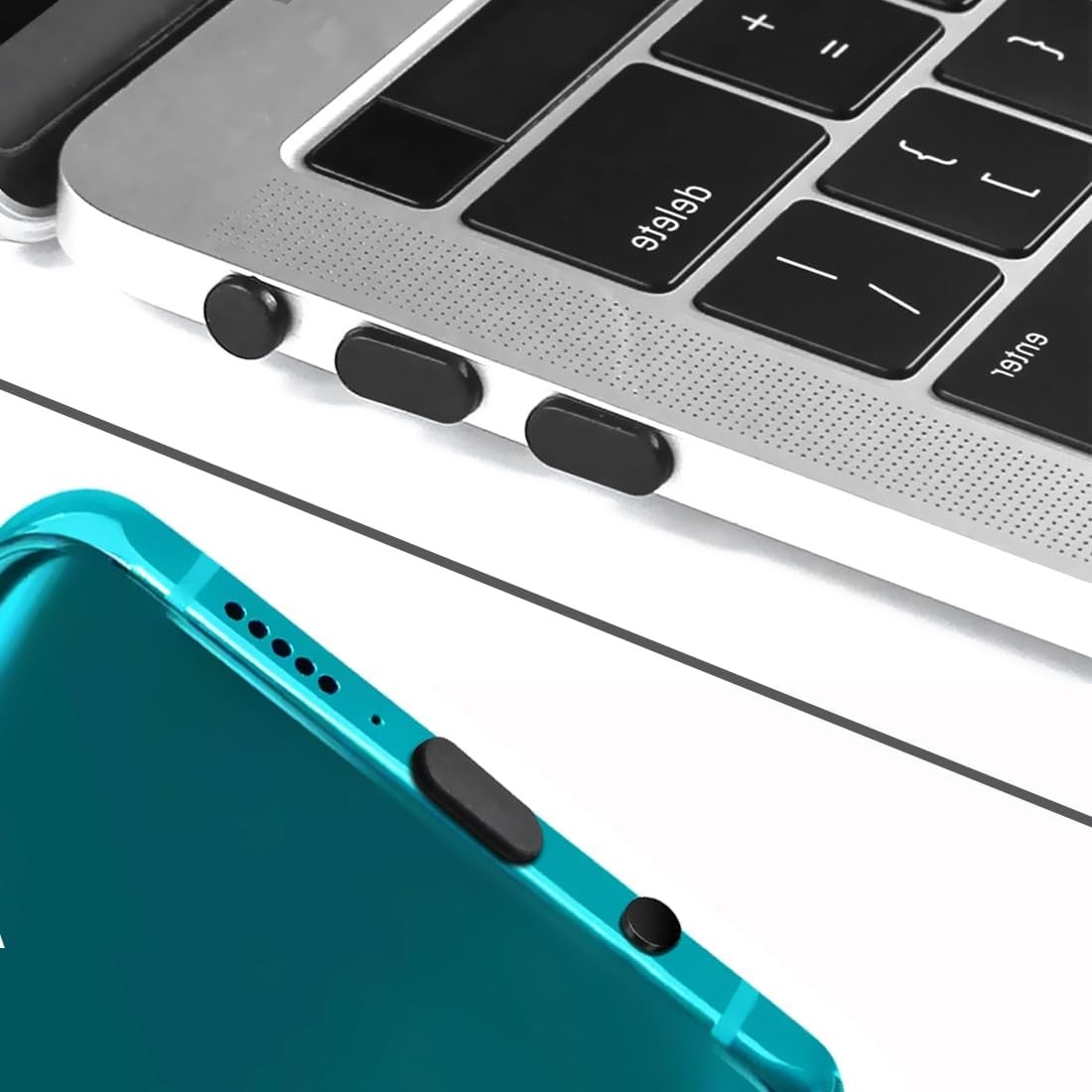 40PCS Silicone Dust Cover Plugs for USB C HDMI Audio SD Card Ports Computer