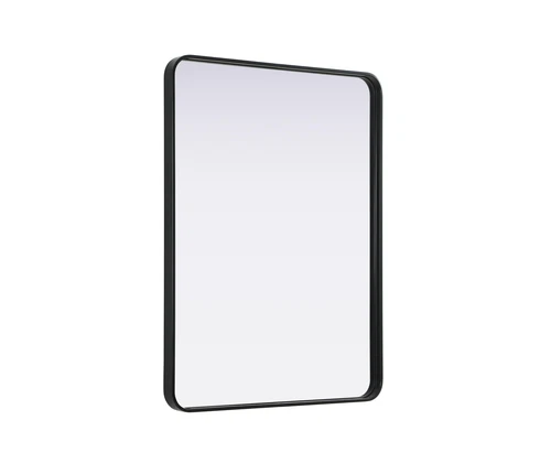 Elegant Decor Contour Metal Rectangle Mirror 30X40" Black - Picture 4 of 11