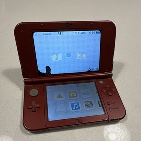 Nintendo 3DS XL Red Handheld Console READ Description
