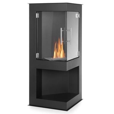Ethanolkamin Wandkamin 95 x 58 x 39 cm Eckkamin 1 L Bioethanol Kamin Kaminofen