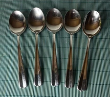 Oneida USA Stainless Gala Impulse Oval Place Soup Spoons Glossy Set 5