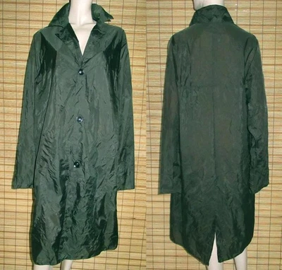 GRÜNER REGENMANTEL - RAINCOAT - NYLON - VINTAGE - HELION - WIE NEU - GR. L - XL - Bild 1 von 2