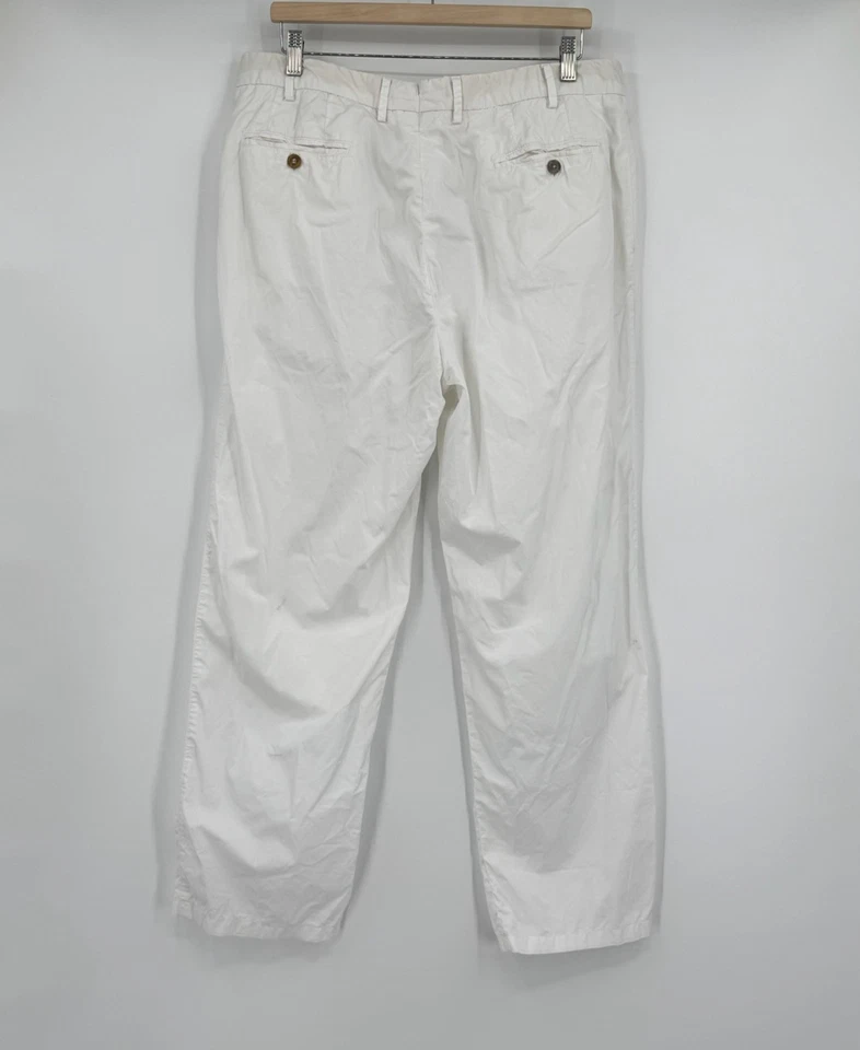 Pal Zileri Lab Mens White Straight Leg Chino Trouser Pants Sz 54 - Image 2 of 4