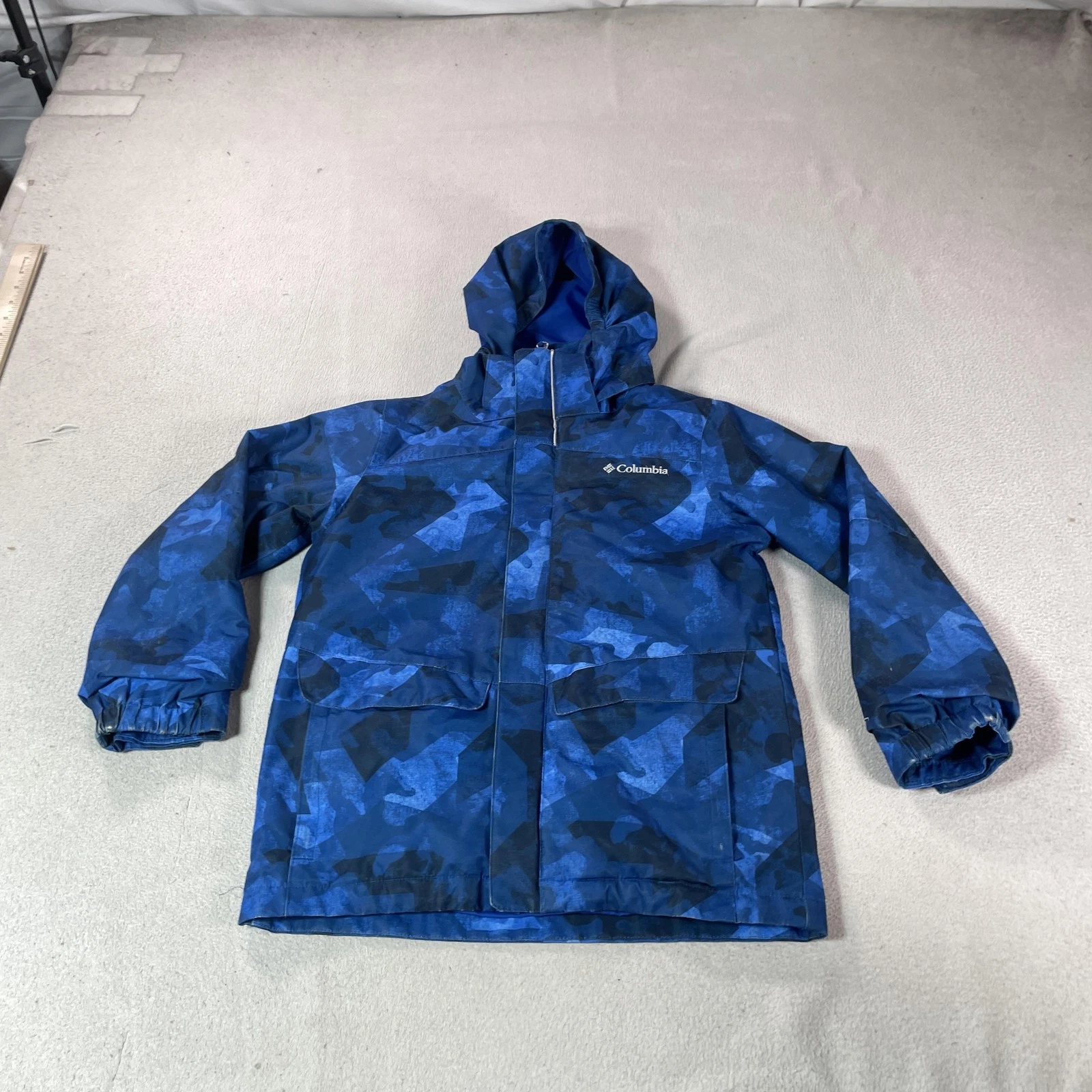 Columbia Jacket Youth Small Blue Camo Interchange 3-in-1 Ski Winter Coat Hooded
Opens in a new windo