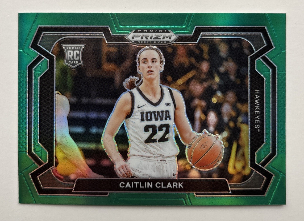 2024 Panini Prizm Draft Picks - Caitlin Clark #57 Green Prizm Variation (RC)