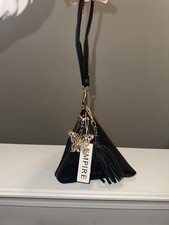 Empire Black Wristlet w/ Butterfly Charm Tassel
