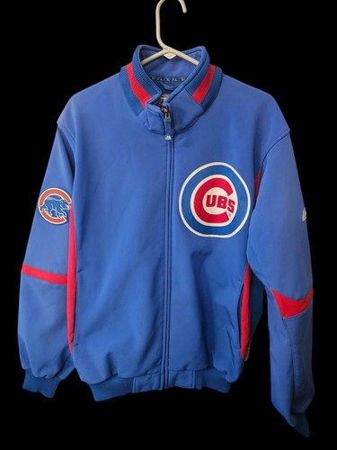 Majestic Authentic MLB Herren blau Chicago Cubs Einbaum Jacke Größe L Therma Base - Bild 2 von 7