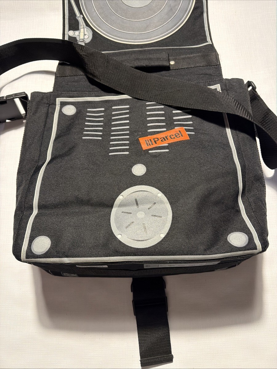 Vintage Parcel Audio Couture Vinyl Record Tote Shoulder Bag Loop 