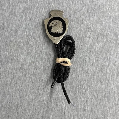 Vintage JH Johnson Held Eagle Arrow Head Bolo Tie 2 1/4 X 1 1/2