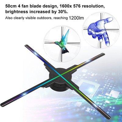 50Cm 4 Blades 576 Light Chips High Definition Three Dimensional Holographi TOS