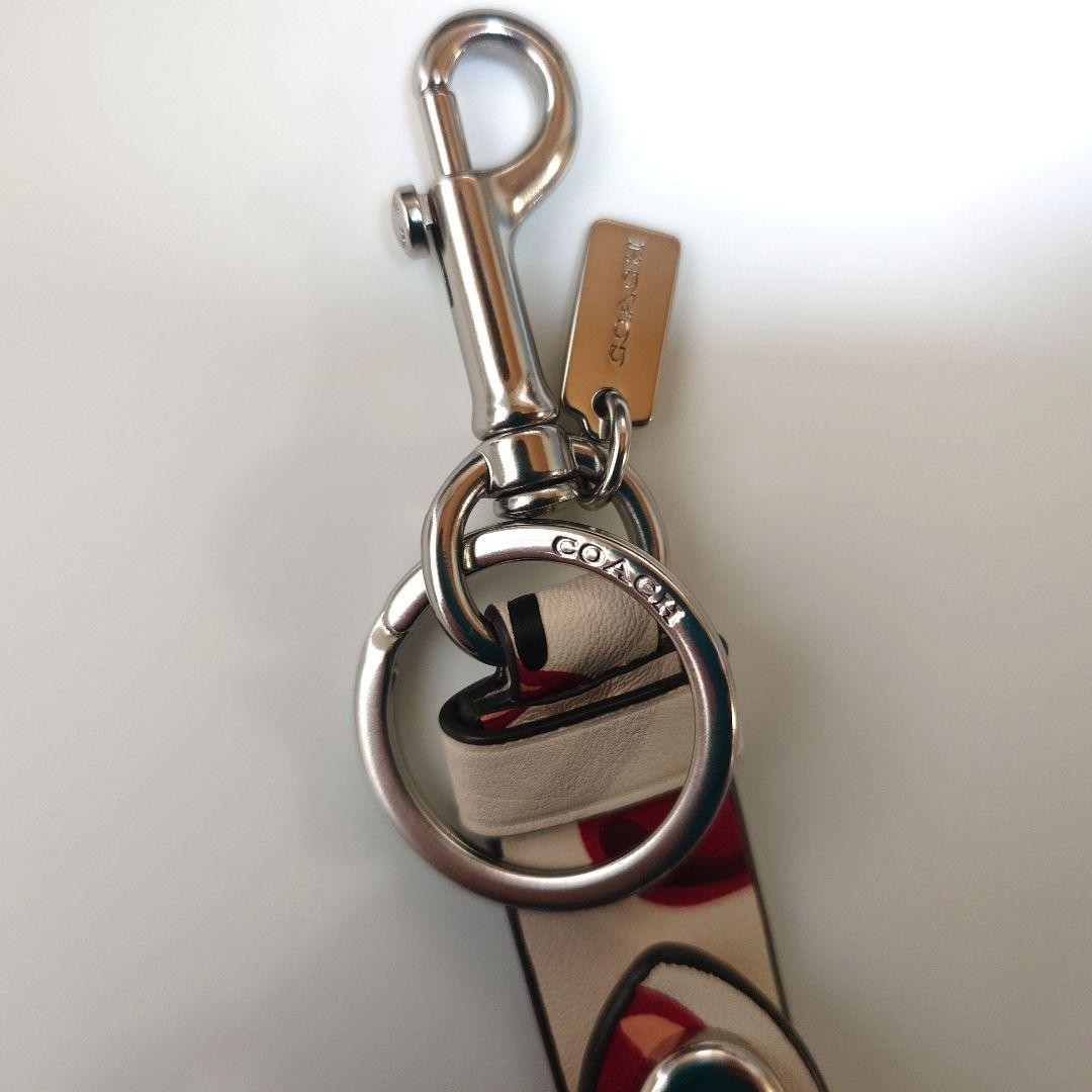 Coach Cherry Trigger Snap Bag Charm with Keyring … - image 3