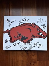 Arkansas Razorbacks Men's Basketball 2025-2026 Team Autographed Canvas Signed