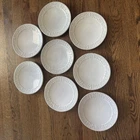 Frankoma Mayan Aztec White 7" Dessert Bread Salad Plates 7G - Set of 8