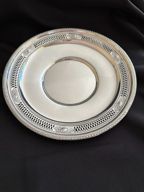 Wallace Sterling Silver Reticulated (Pierced) Serving Plate, 10 in