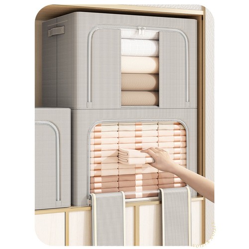 24/66/100L Aufbewahrungstasche Faltbare Kleideraufbewahrung Transparent Sichtbar - Bild 7 von 13