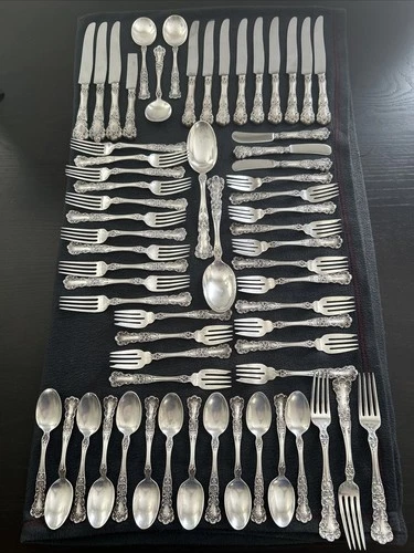 Gorham Buttercup Sterling Silver Flatware 63 lot OLD MARKS LION ANCHOR G 2,054g