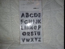 KaiserCraft Rubber Stamps Grunge Alphabet Font Art 13th Hour