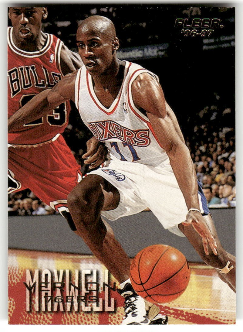 1996-97 Fleer #82 Vernon Maxwell Philadelphia 76ers Basketball Card