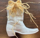 Vintage Frankoma Boot Vase White