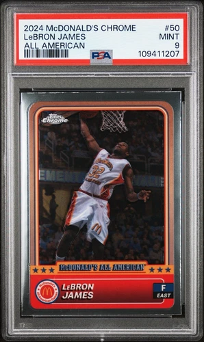 LeBron James McDonald’s Chrome All American PSA 9 - None Graded Higher. Pop 3🚨