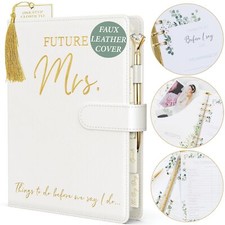 Wedding Planner Book and Organizer for The Bride -Faux Leather, Gold Foil 'Fu...
