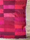 CRISPINA FFRENCH HANDMADE WOOL Sewn Red Purple Green Trim BLANKET THROW Upcycle — photo 9