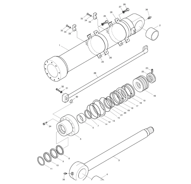 2440-9239KT BUCK CYL SEAL KIT FITS DAEWOO EXCAVATOR SOLAR 220LC-V 200W-V 225LC-V - Image 2 of 2
