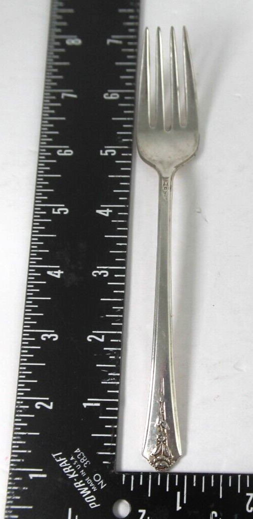 4 Holmes & Edwards Salad Forks Inlaid Flatware IS Spring Garden Silverplate